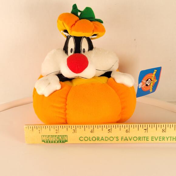 Looney Tunes Halloween Plush Tweety & Sylvester in Pumpkins Stuffed Animal Lot - Picture 2 of 16